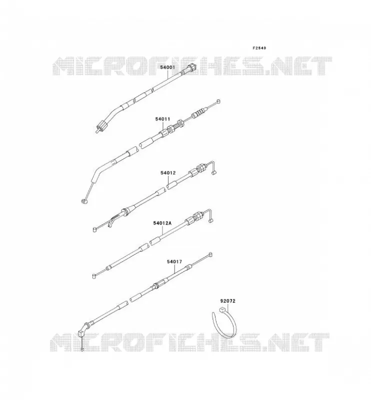 CABLES Kawasaki MOTOS 500 2006 GPZ500S  EX500D6F