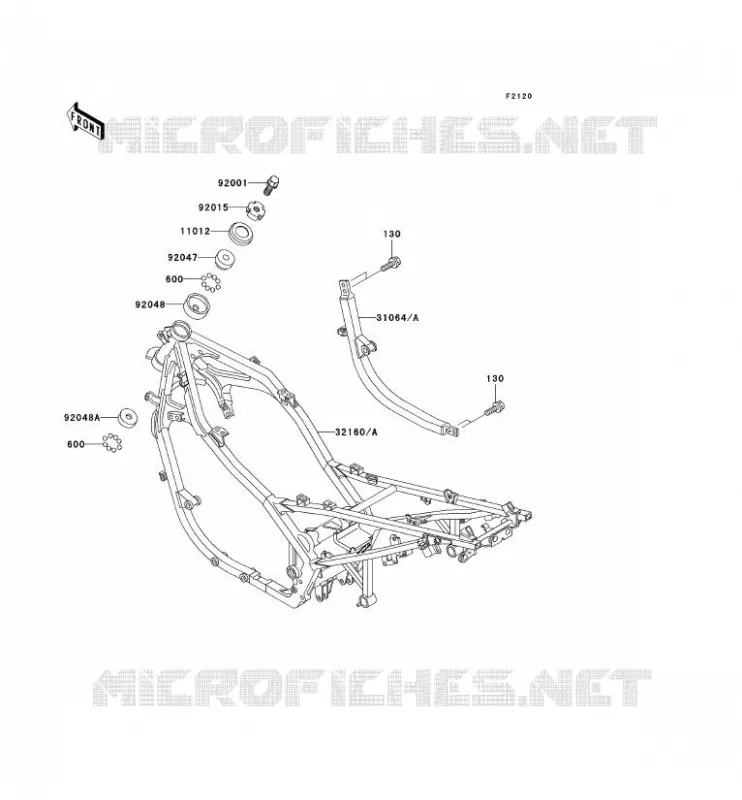 CH&Acirc;SSIS Kawasaki MOTOS 500 2006 GPZ500S  EX500D6F