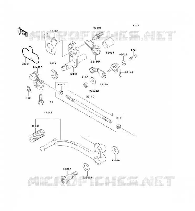 SELECTEUR Kawasaki MOTOS 500 2006 GPZ500S  EX500D6F