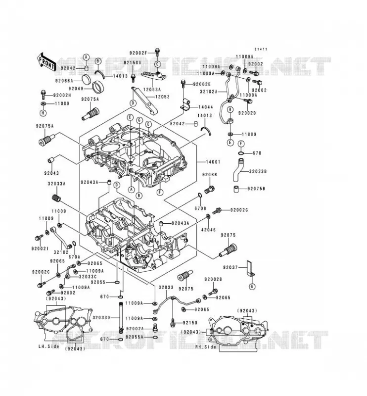 CARTER MOTEUR(S) Kawasaki MOTOS 500 2000 GPZ500S  EX500-D7