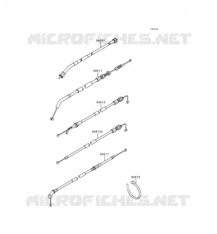 CABLES Kawasaki MOTOS 500 2000 GPZ500S  EX500-D7