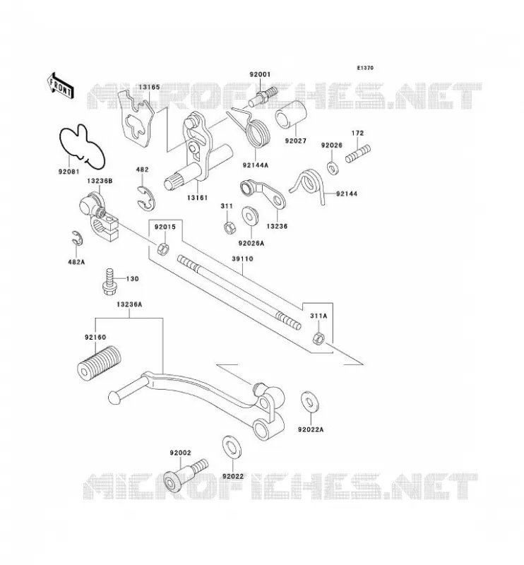 SELECTEUR Kawasaki MOTOS 500 2000 GPZ500S  EX500-D7