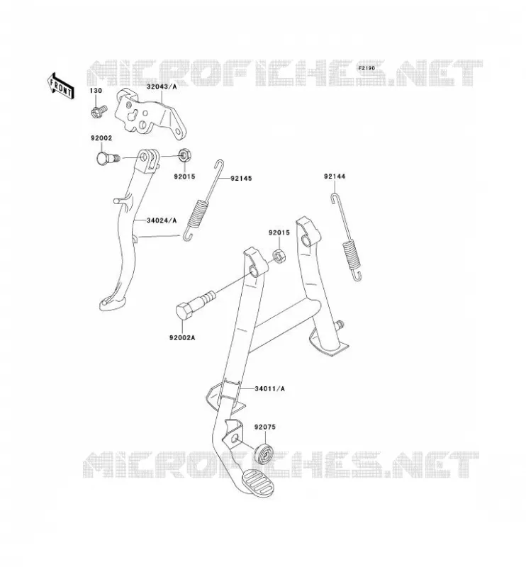 BEQUILLES Kawasaki MOTOS 500 2007 GPZ500S  EX500D7F