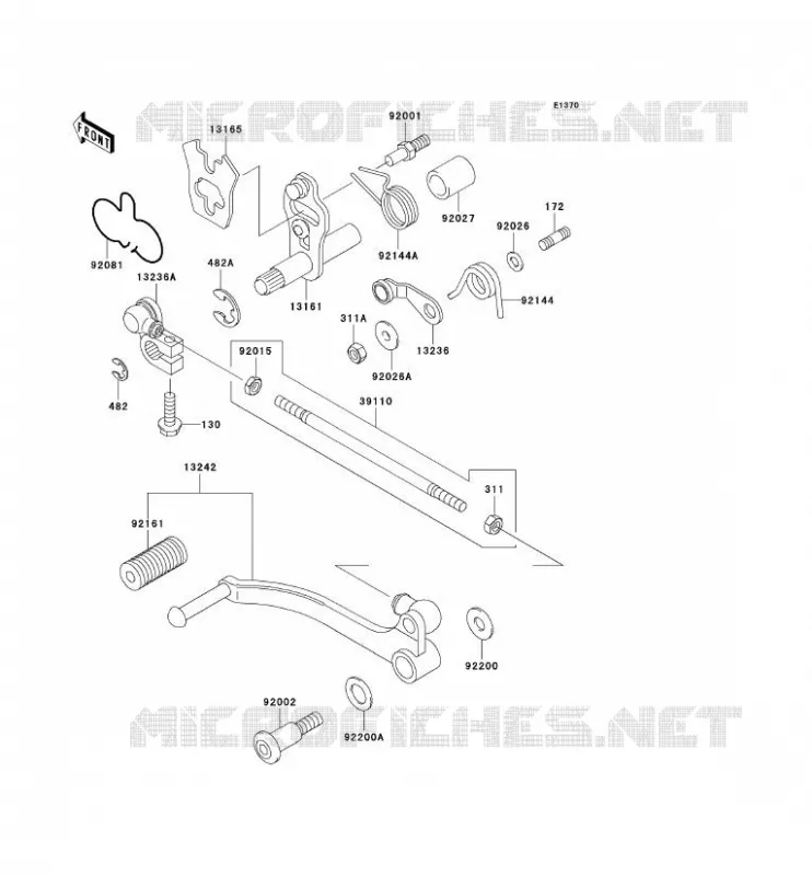 SELECTEUR Kawasaki MOTOS 500 2007 GPZ500S  EX500D7F