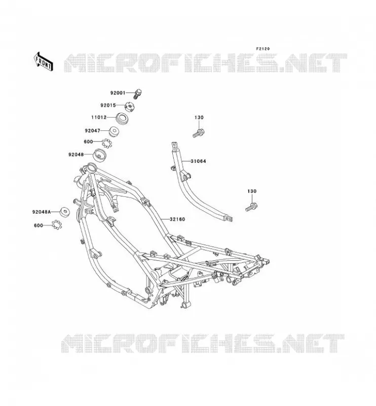 CH&Acirc;SSIS Kawasaki MOTOS 500 2001 GPZ500S  EX500-D8