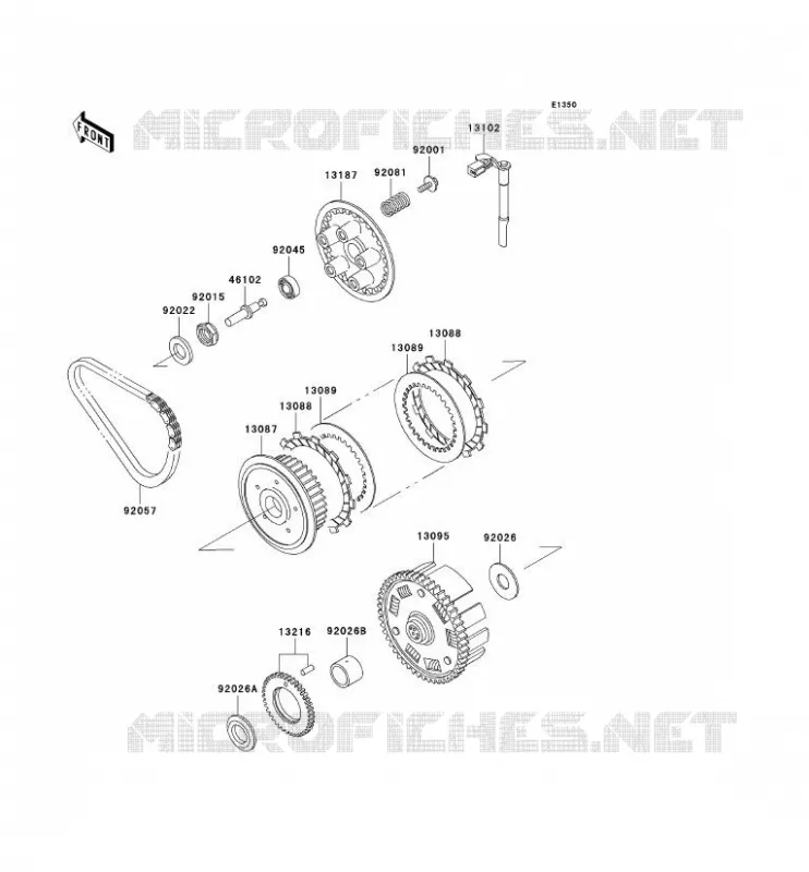 EMBRAYAGE Kawasaki MOTOS 500 2001 GPZ500S  EX500-D8