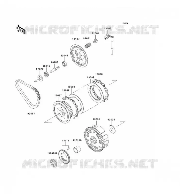 EMBRAYAGE Kawasaki MOTOS 500 2001 GPZ500S  EX500-D8