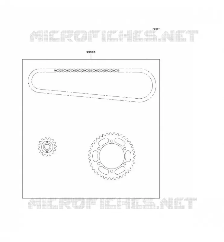 KIT CHAINE Kawasaki MOTOS 500 2002 GPZ500S  EX500-D9