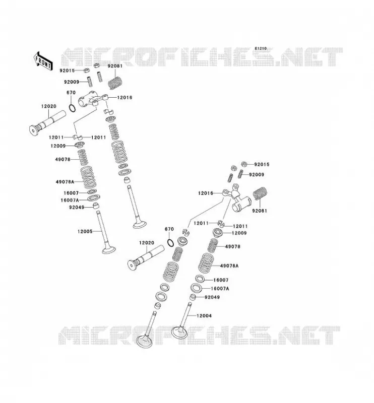 SOUPAPE Kawasaki MOTOS 500 2003 GPZ500S  EX500-E10