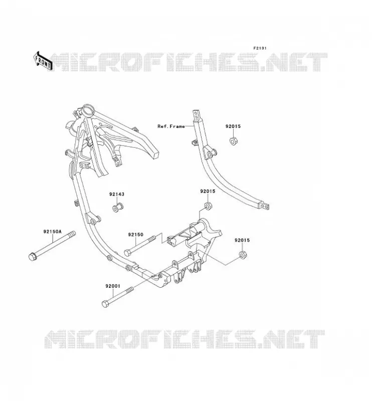 PIECE DE CADRE (COUVERTURE) Kawasaki MOTOS 500 1995 GPZ500S  EX500-E2