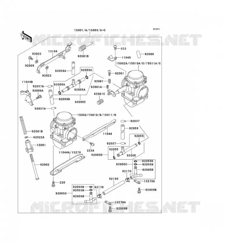 CARBURATEUR Kawasaki MOTOS 500 1995 GPZ500S  EX500-E2