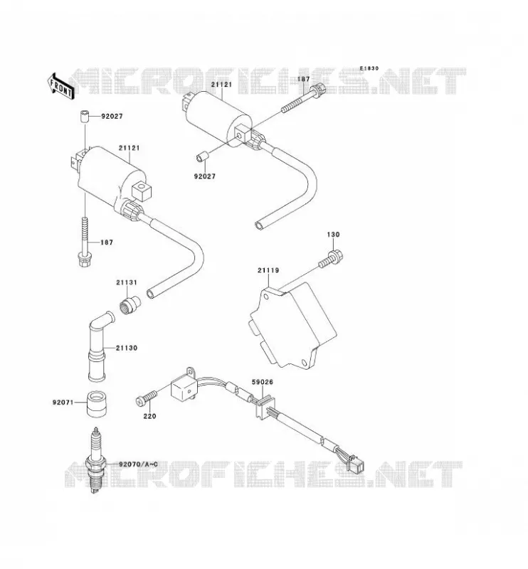 SYSTEME D&acute;ALLUMAGE Kawasaki MOTOS 500 1997 GPZ500S  EX500-E4