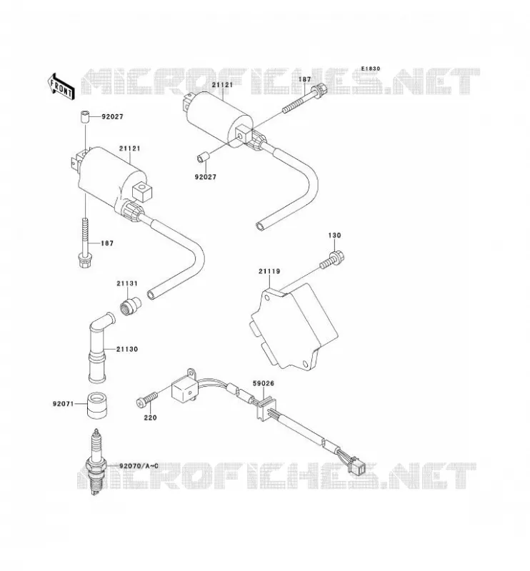 SYSTEME D&acute;ALLUMAGE Kawasaki MOTOS 500 1998 GPZ500S  EX500-E5