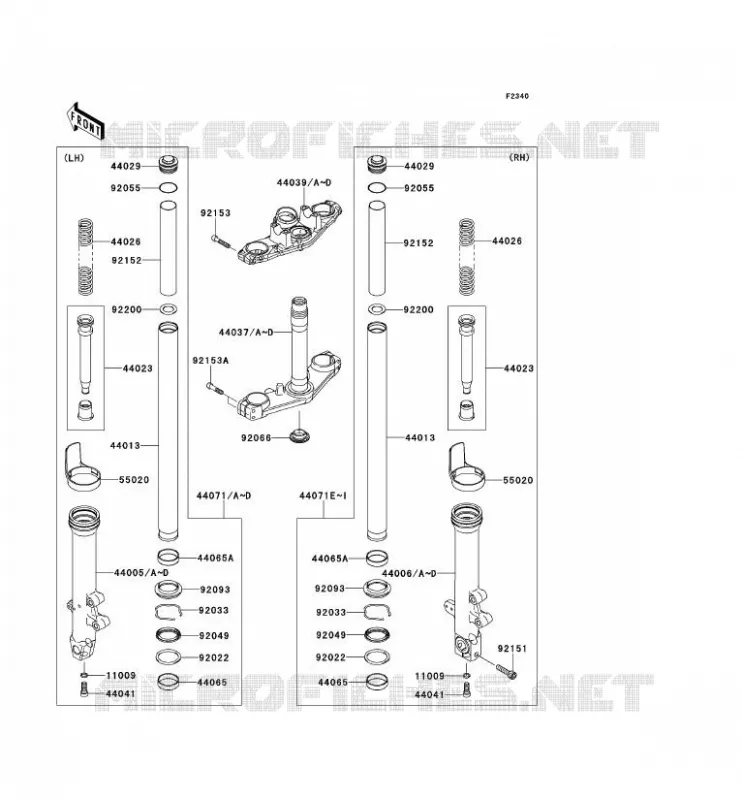 FOURCHE Kawasaki MOTOS 650 2006 ER-6F  EX650A6F