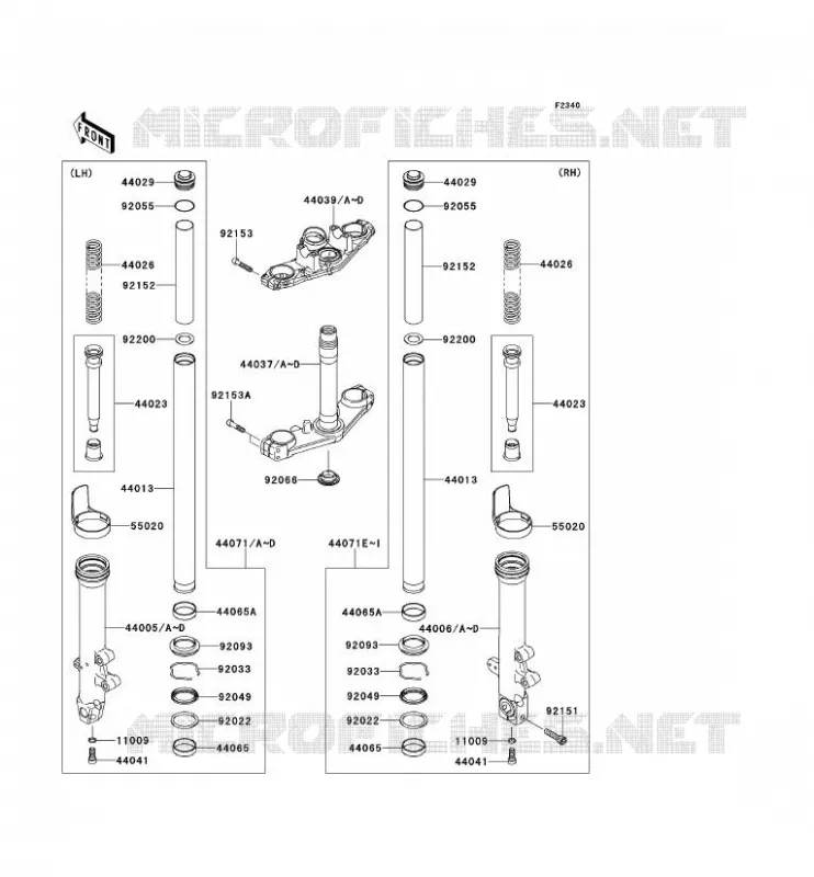 FOURCHE Kawasaki MOTOS 650 2006 ER-6F  EX650A6F