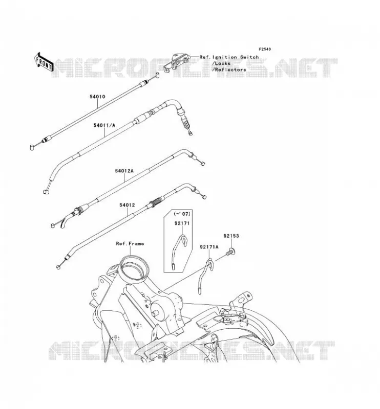 CABLES Kawasaki MOTOS 650 2006 ER-6F  EX650A6F
