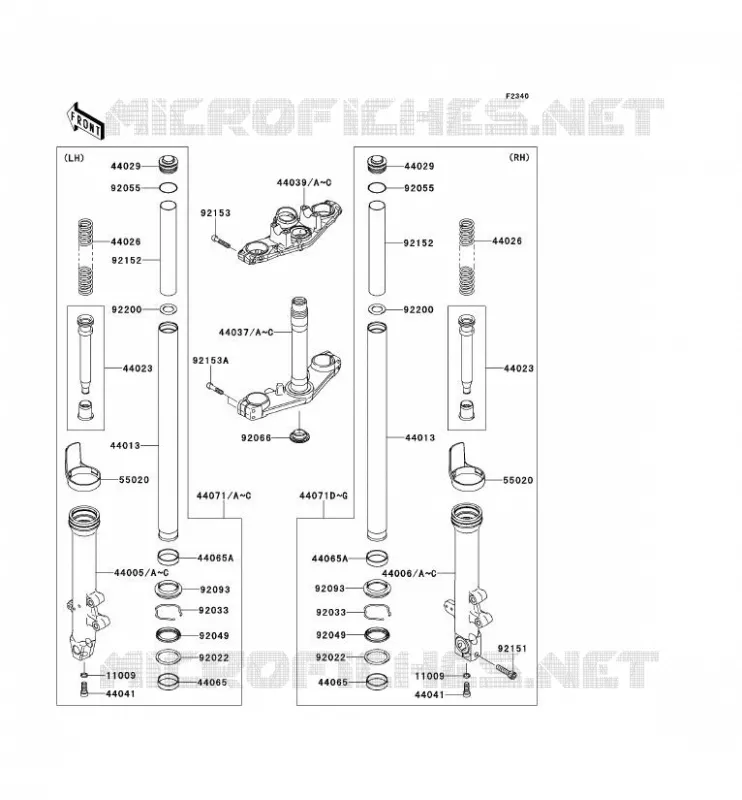 FOURCHE Kawasaki MOTOS 650 2006 ER-6F  EX650A6F