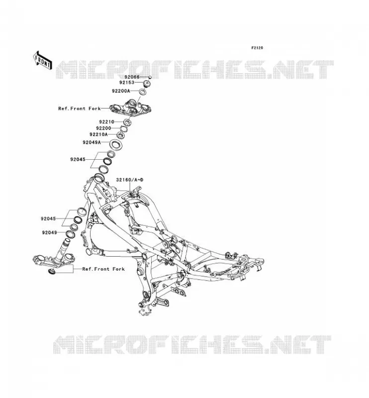 CH&Acirc;SSIS Kawasaki MOTOS 650 2007 ER-6F  EX650A7F