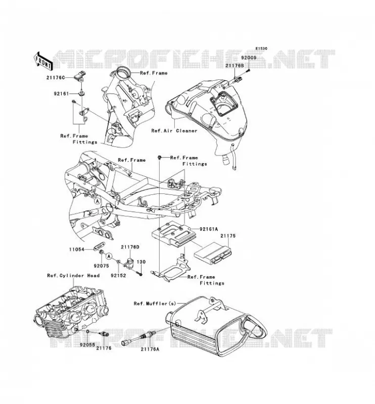 INJECTION CARBURANT Kawasaki MOTOS 650 2008 ER-6F  EX650A8F