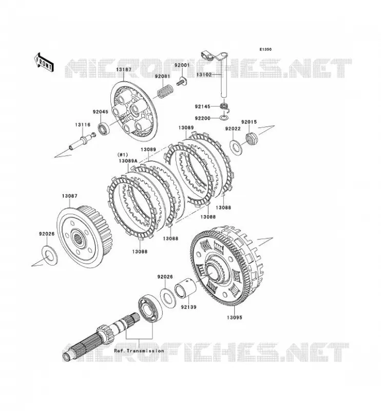EMBRAYAGE Kawasaki MOTOS 650 2008 ER-6F  EX650A8F