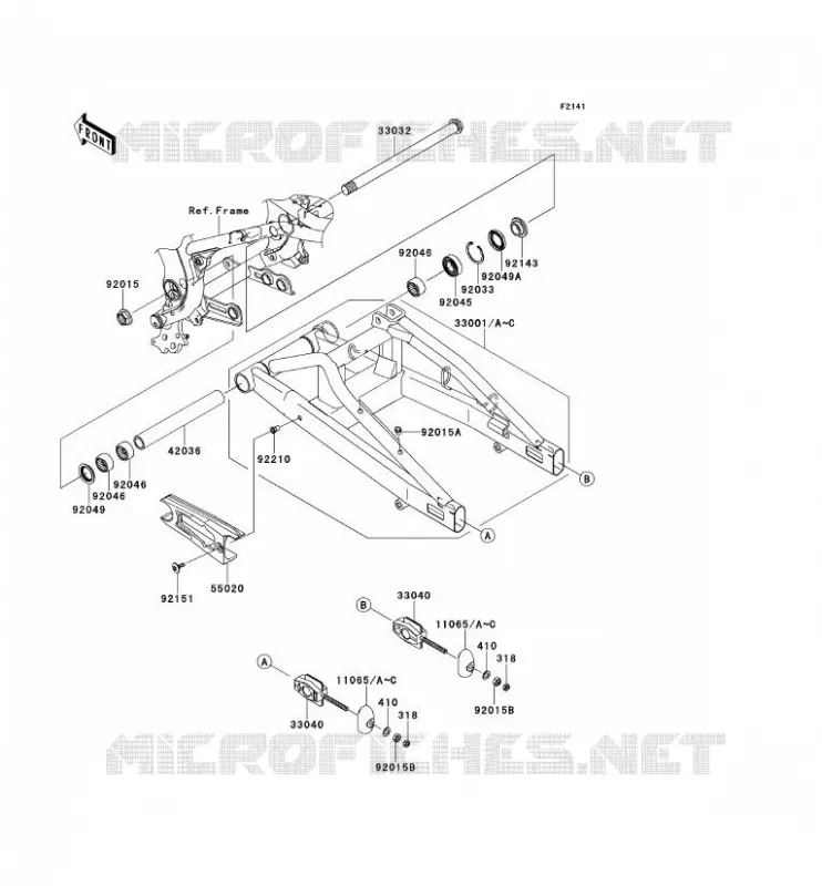BRAS OSCILLANT Kawasaki MOTOS 650 2008 ER-6F  EX650A8F