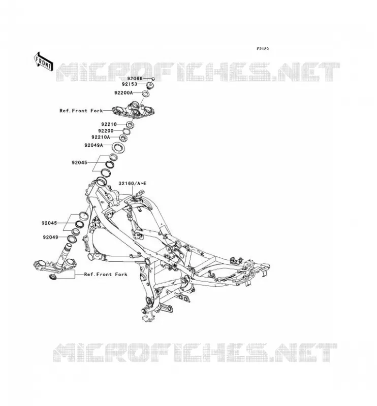 CH&Acirc;SSIS Kawasaki MOTOS 650 2006 ER-6F ABS  EX650B6F