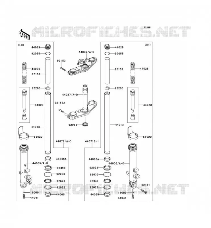 FOURCHE Kawasaki MOTOS 650 2007 ER-6F ABS  EX650B7F
