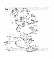 PIECE DE CADRE (COUVERTURE)( JKAEX650ABA022143) pour Kawasaki ER-6F ABS 2007