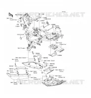 PIECE DE CADRE (COUVERTURE)(JKAEX650ABA022144 ) pour Kawasaki ER-6F ABS 2008