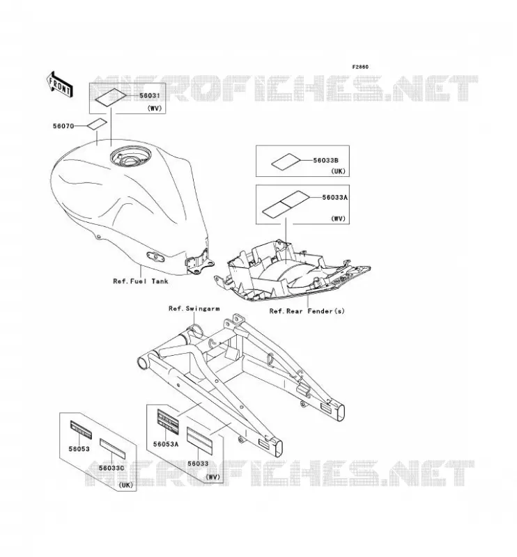 LABEL Kawasaki MOTOS 650 2008 ER-6F ABS  EX650B8F