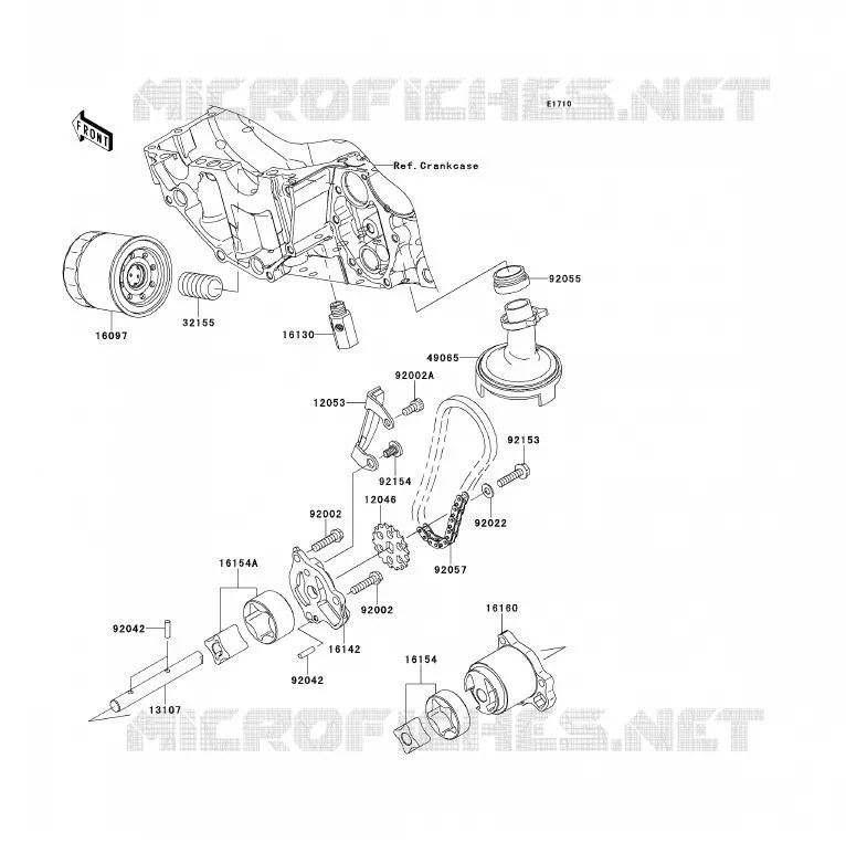 POMPE A HUILE/FILTRE &Agrave; HUILE Kawasaki MOTOS 650 2009 ER-6F  EX650C9F