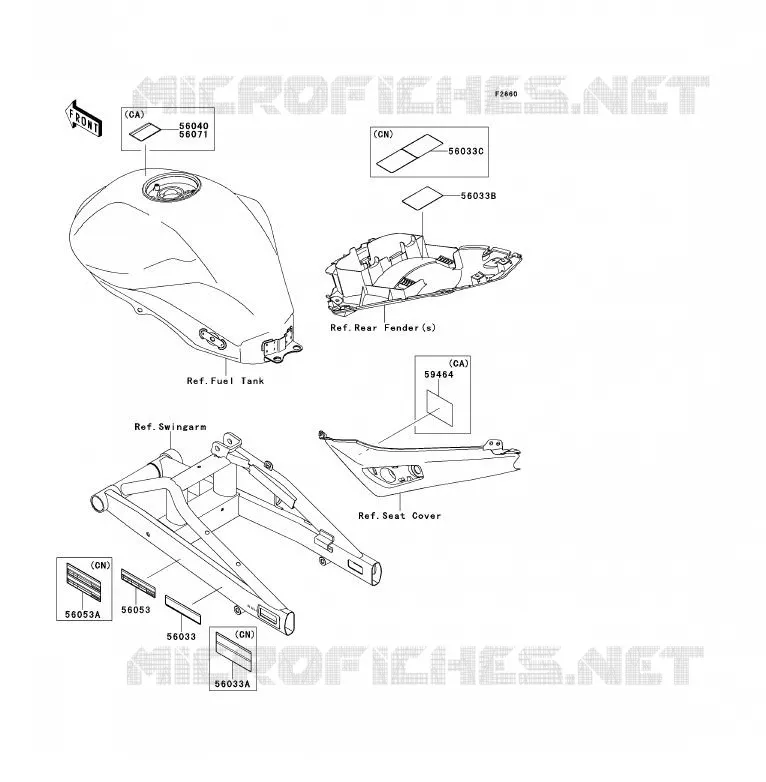 LABEL Kawasaki MOTOS 650 2009 ER-6F  EX650C9F