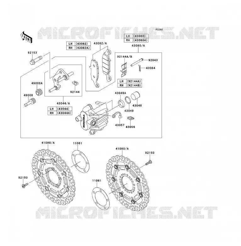 FREIN AVANT Kawasaki MOTOS 650 2009 ER-6F  EX650C9F