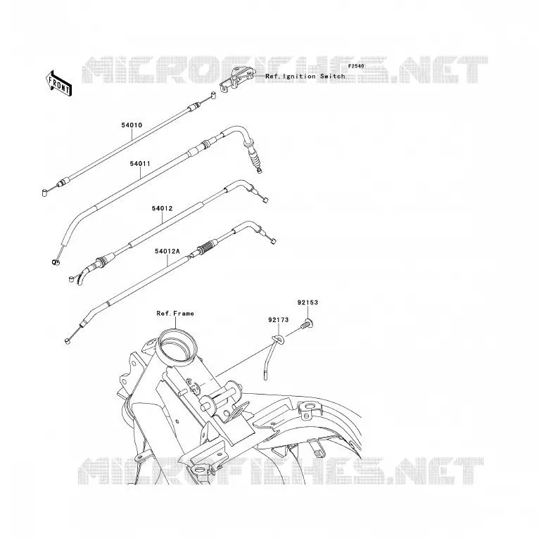 CABLES Kawasaki MOTOS 650 2010 ER-6F  EX650CAF
