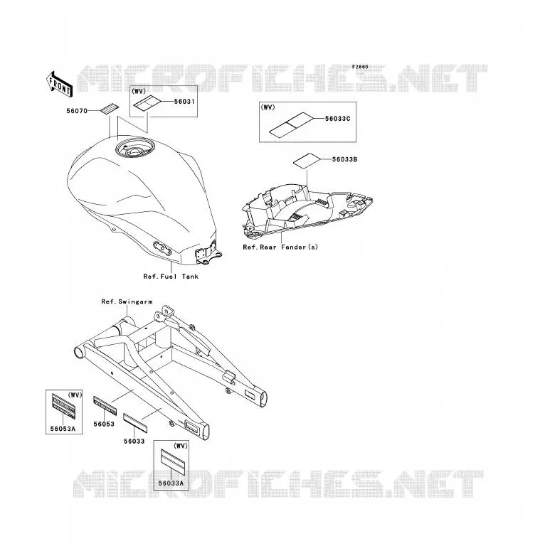 LABEL Kawasaki MOTOS 650 2010 ER-6F  EX650CAF