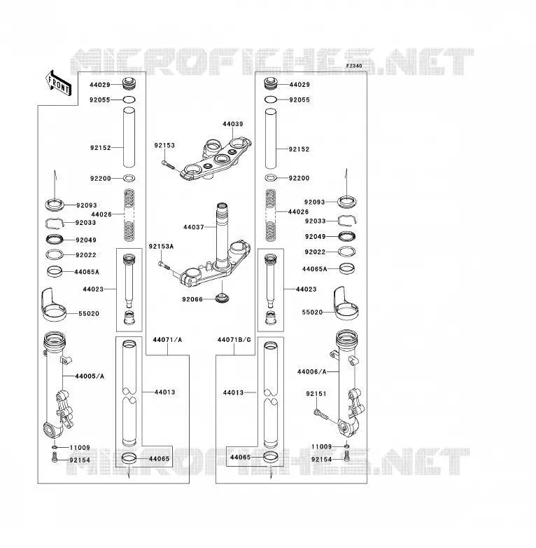 FOURCHE Kawasaki MOTOS 650 2011 ER-6F  EX650CBF