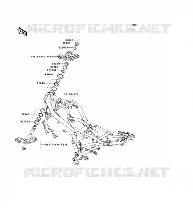 CH&Acirc;SSIS Kawasaki MOTOS 650 2011 ER-6F  EX650CBF