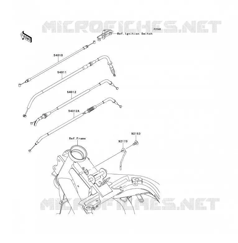 CABLES Kawasaki MOTOS 650 2009 ER-6F ABS  EX650D9F