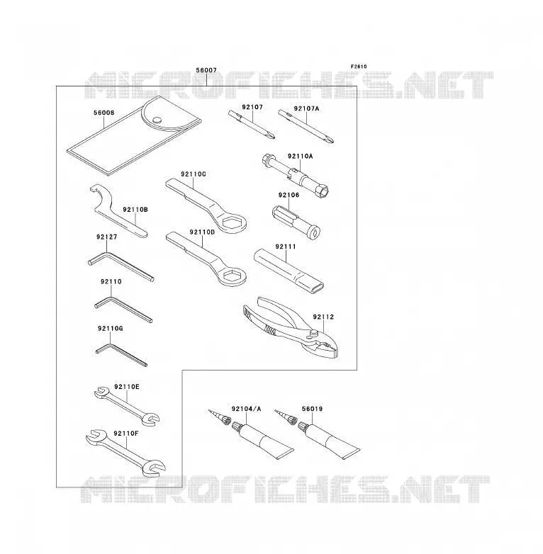 OUTIL UTILISATEUR Kawasaki MOTOS 650 2009 ER-6F ABS  EX650D9F