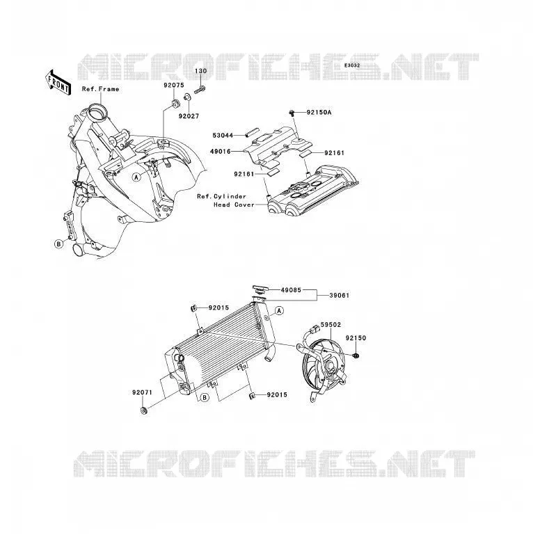 RADIATEUR Kawasaki MOTOS 650 2009 ER-6F ABS  EX650D9F