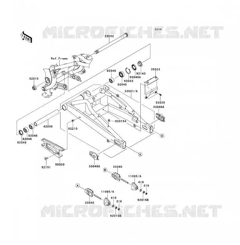 BRAS OSCILLANT Kawasaki MOTOS 650 2009 ER-6F ABS  EX650D9F
