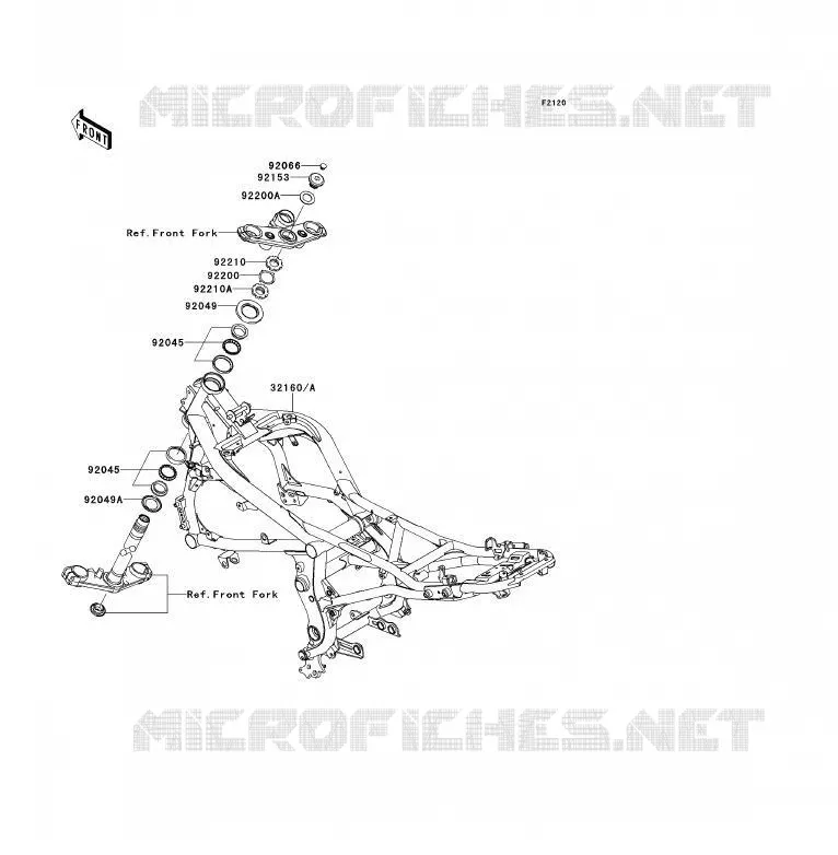 CH&Acirc;SSIS Kawasaki MOTOS 650 2009 ER-6F ABS  EX650D9F