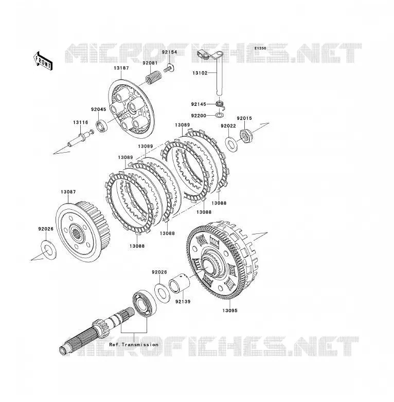 EMBRAYAGE Kawasaki MOTOS 650 2009 ER-6F ABS  EX650D9F