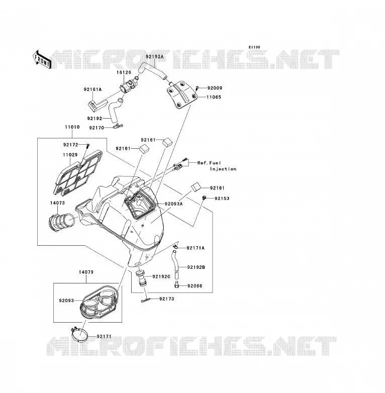 FILTRE A AIR Kawasaki MOTOS 650 2010 ER-6F ABS  EX650DAF