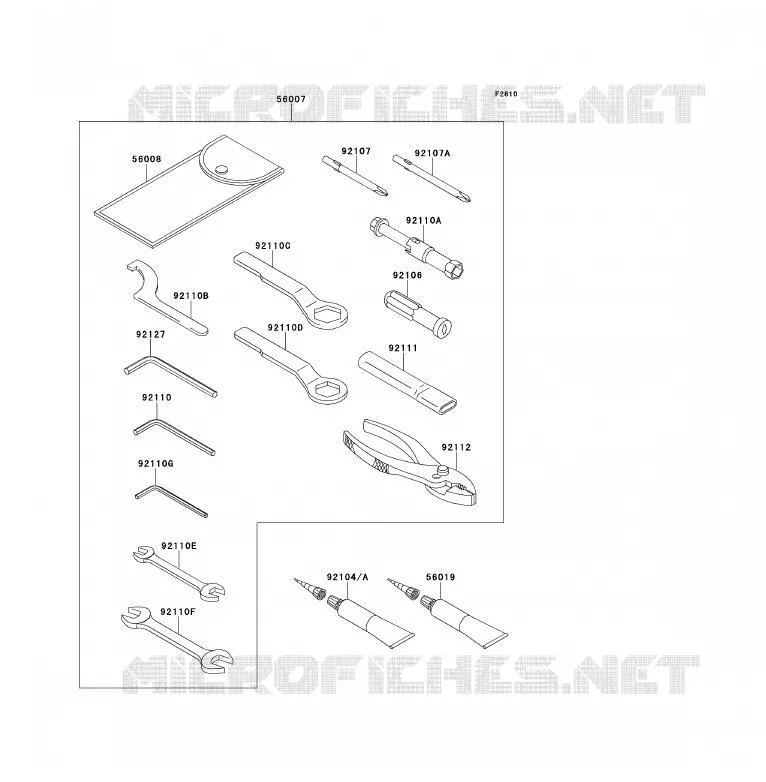 OUTIL UTILISATEUR Kawasaki MOTOS 650 2010 ER-6F ABS  EX650DAF