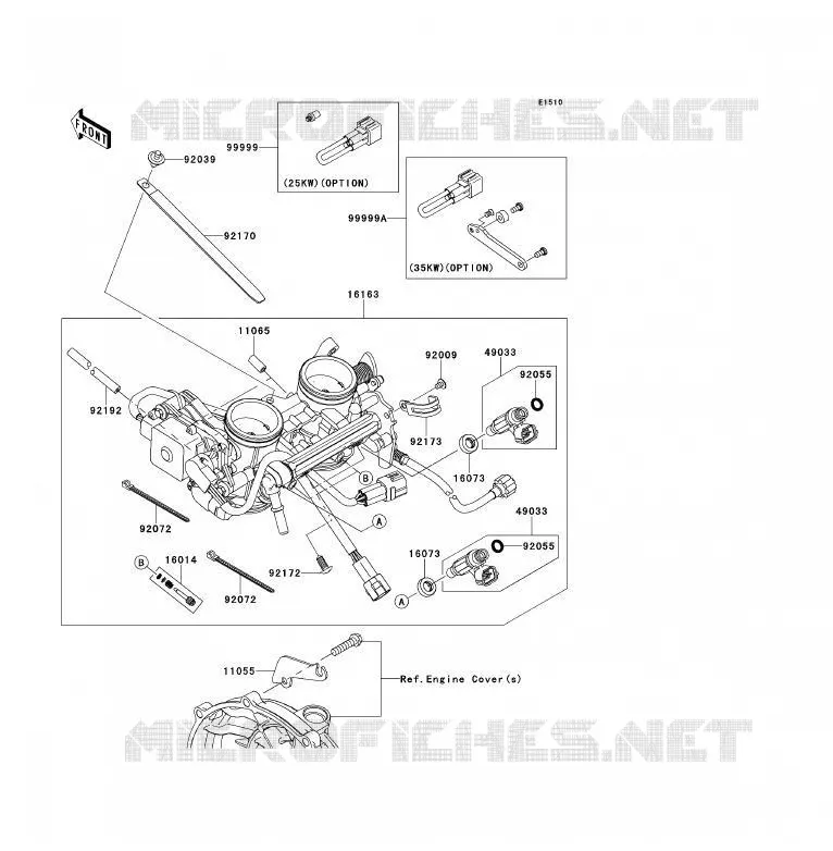 CARBU Kawasaki MOTOS 650 2010 ER-6F ABS  EX650DAF