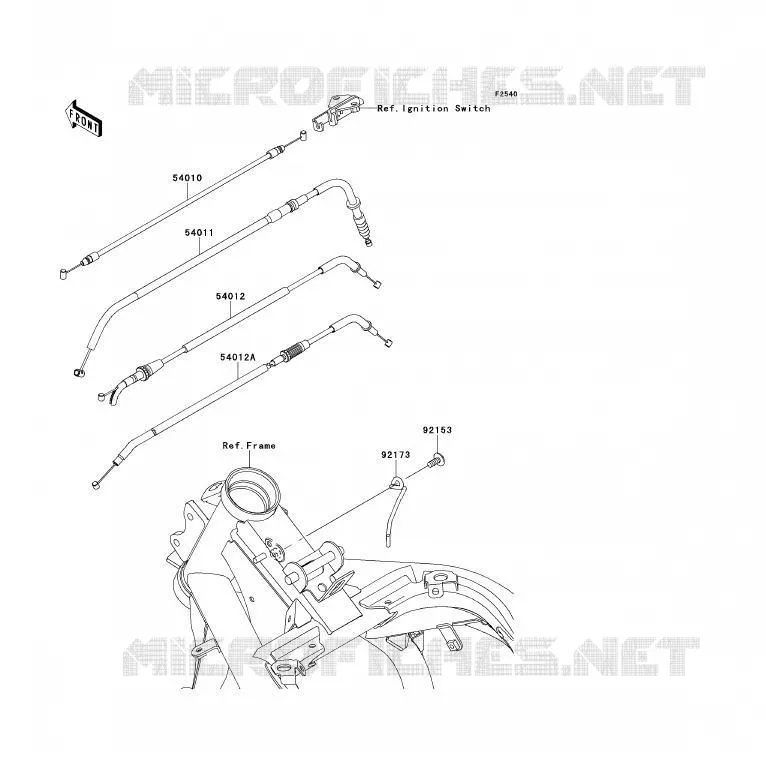 CABLES Kawasaki MOTOS 650 2011 ER-6F ABS  EX650DBF