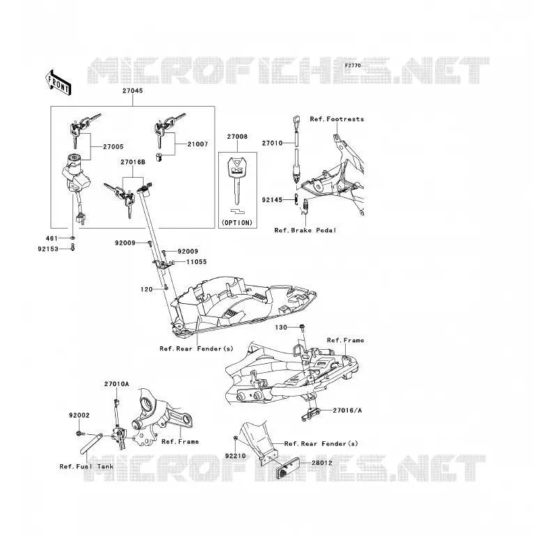 CONTACTEUR Kawasaki MOTOS 650 2011 ER-6F ABS  EX650DBF