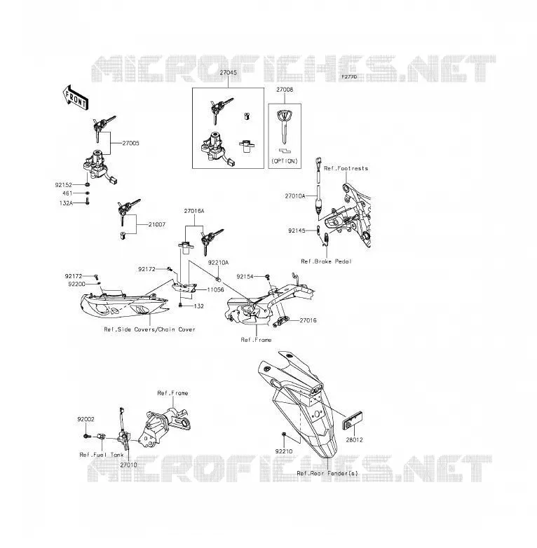CONTACTEUR Kawasaki MOTOS 650 2012 ER-6F  EX650ECF