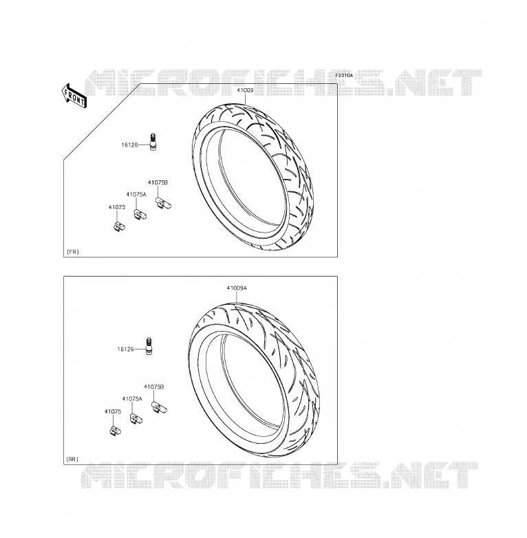 Tires(EGF) Kawasaki MOTOS 650 2012 ER-6F  EX650ECF